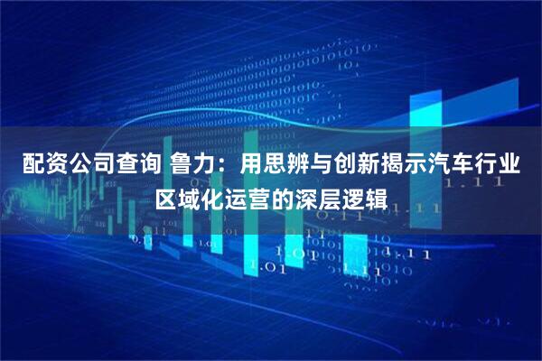 配资公司查询 鲁力：用思辨与创新揭示汽车行业区域化运营的深层逻辑